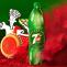 Mascot Fido Dido plays a traditional dhak drum. He stands next to a bottle of 7Up, which has been designed with festive Indian motifs. The image if clouded in a puff of red powder.